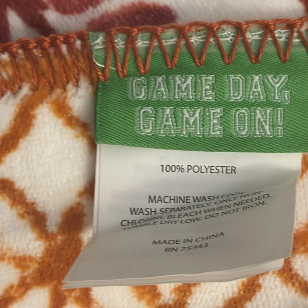 GAME DAY,GAME ON! Oversized Reversible Decorative Football/Leaves Throw